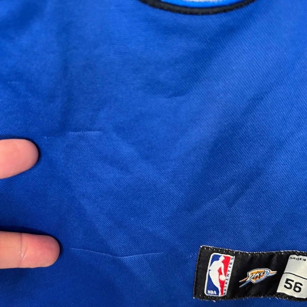 Adidas Oklahoma City Thunder Kevin Durant 35 NBA Jersey Blue Mens 56 XL‎